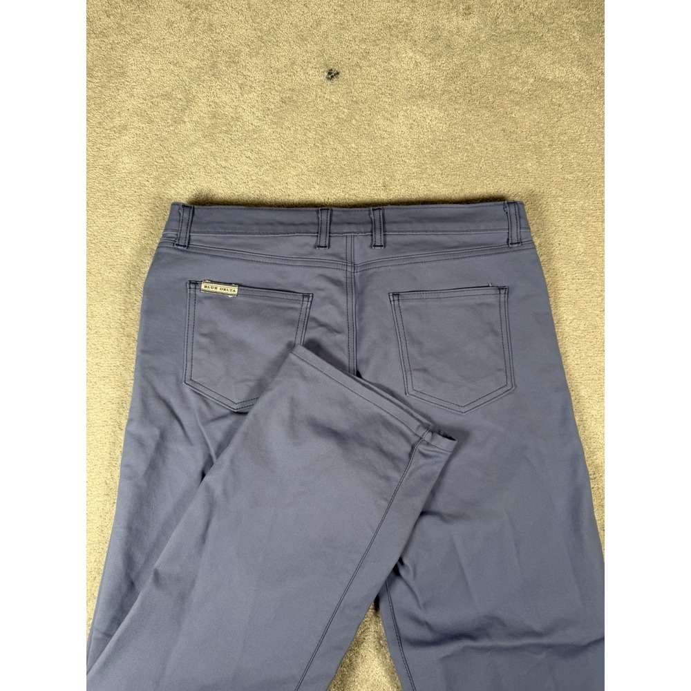 Men's Straight-Leg Chinos in Slate Blue by Unknown Brand